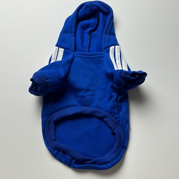 Dog sweatshirt hoodie “adidog”, blue - Picture 4 of 5